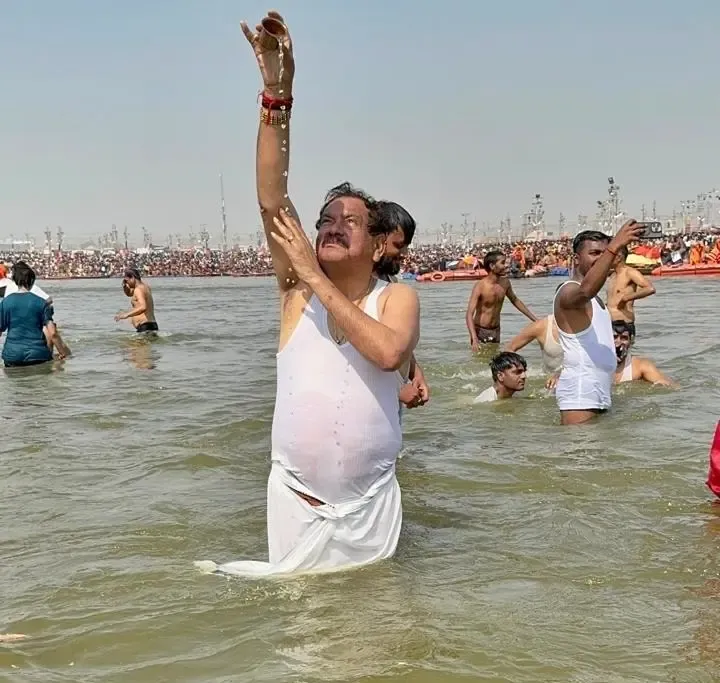 Blessed to Experience the Holy Dip: Union Minister Baghel Acknowledges ISKCON & Adani Group's Contributions