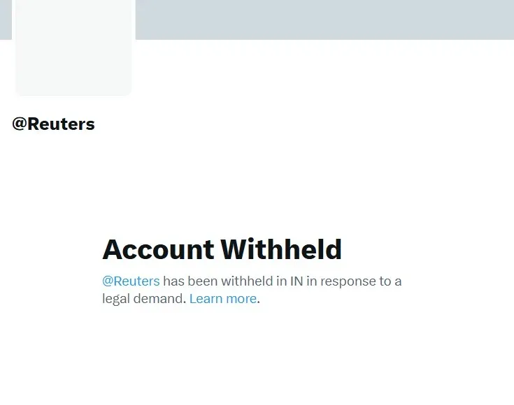 Did the Government of India Block Reuters' X Handle?
