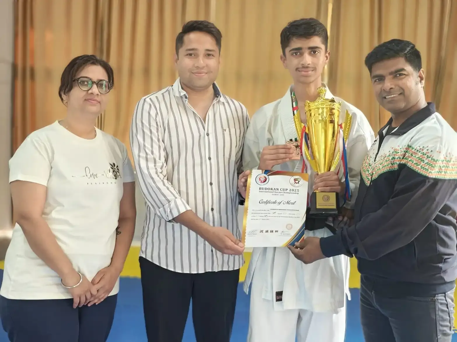 Did Gurugram's Anarghya Abhishek Achieve Gold at the Budokan International Karate Championship in Dubai?