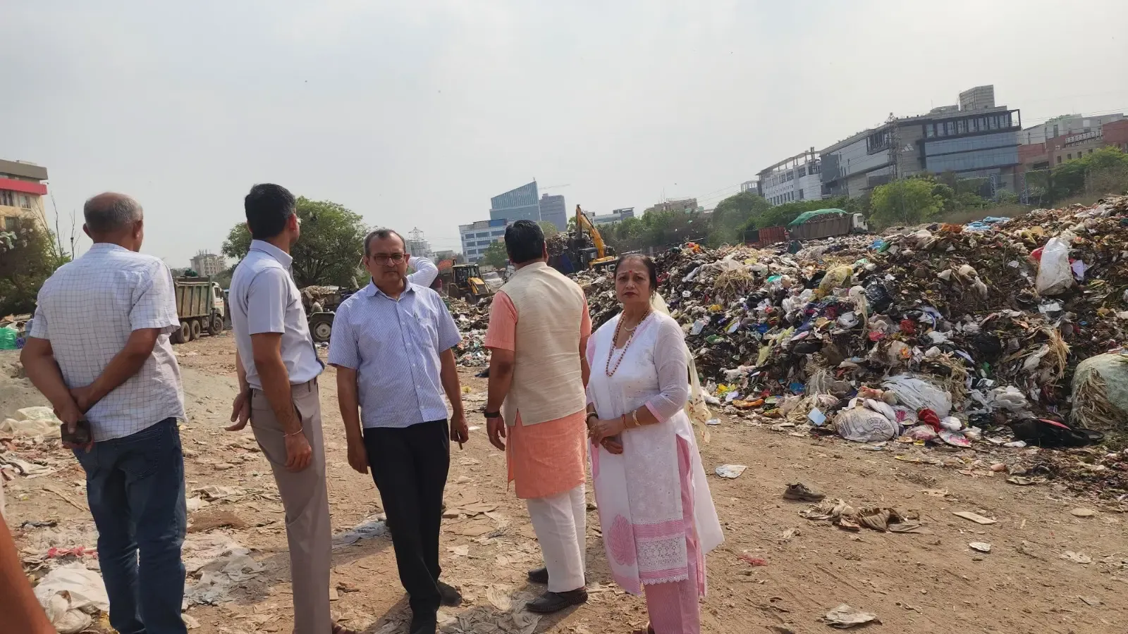 Inspection of Sanitation Measures by Gurugram Officials