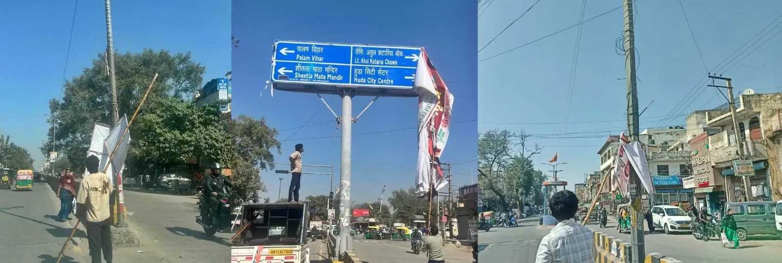 Gurugram: MCG Eliminates Political Campaign Material Before Civic Elections