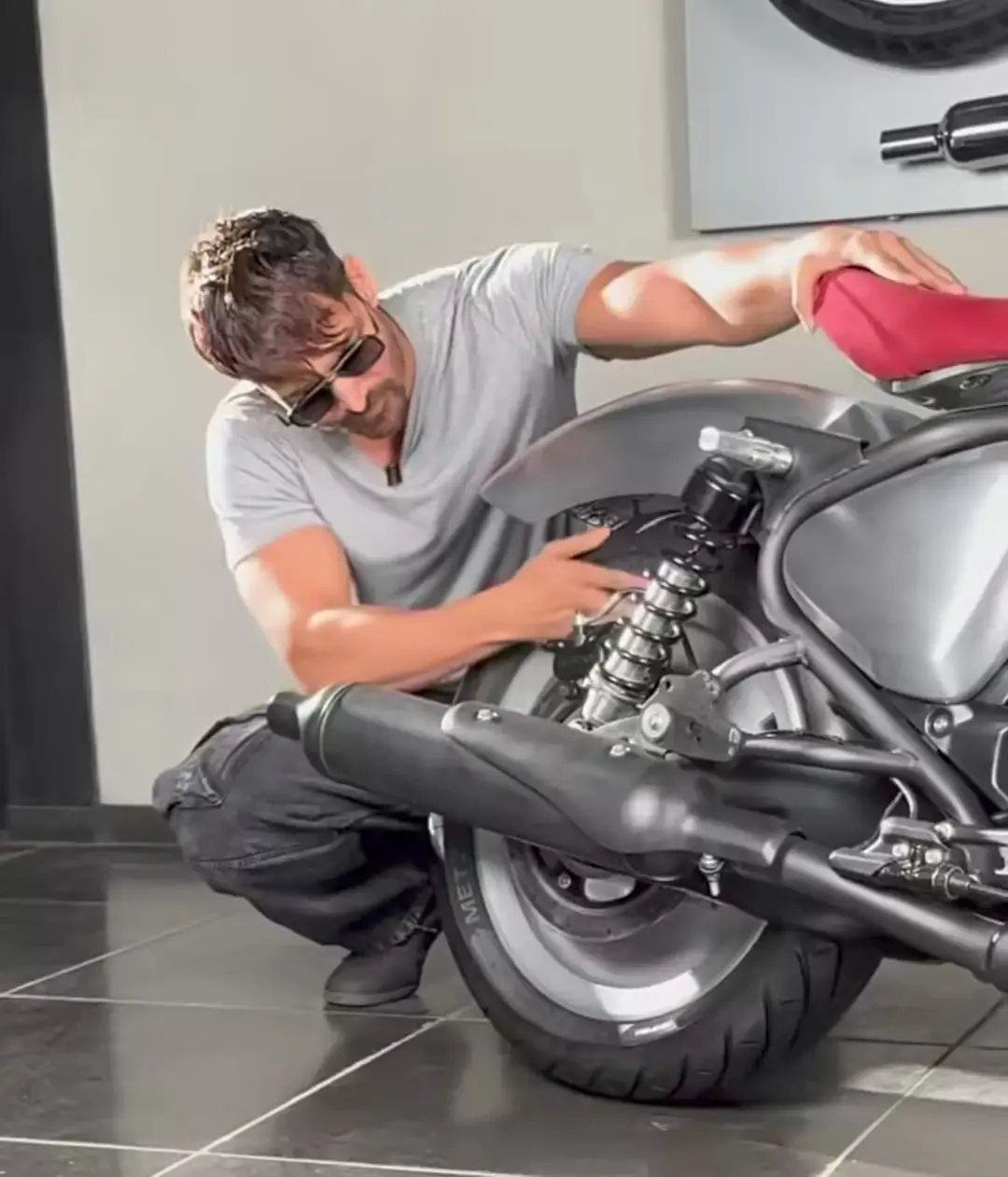 Harshvardhan Rane Unveils Bespoke Bobber Motorcycle in Brushed Aluminum