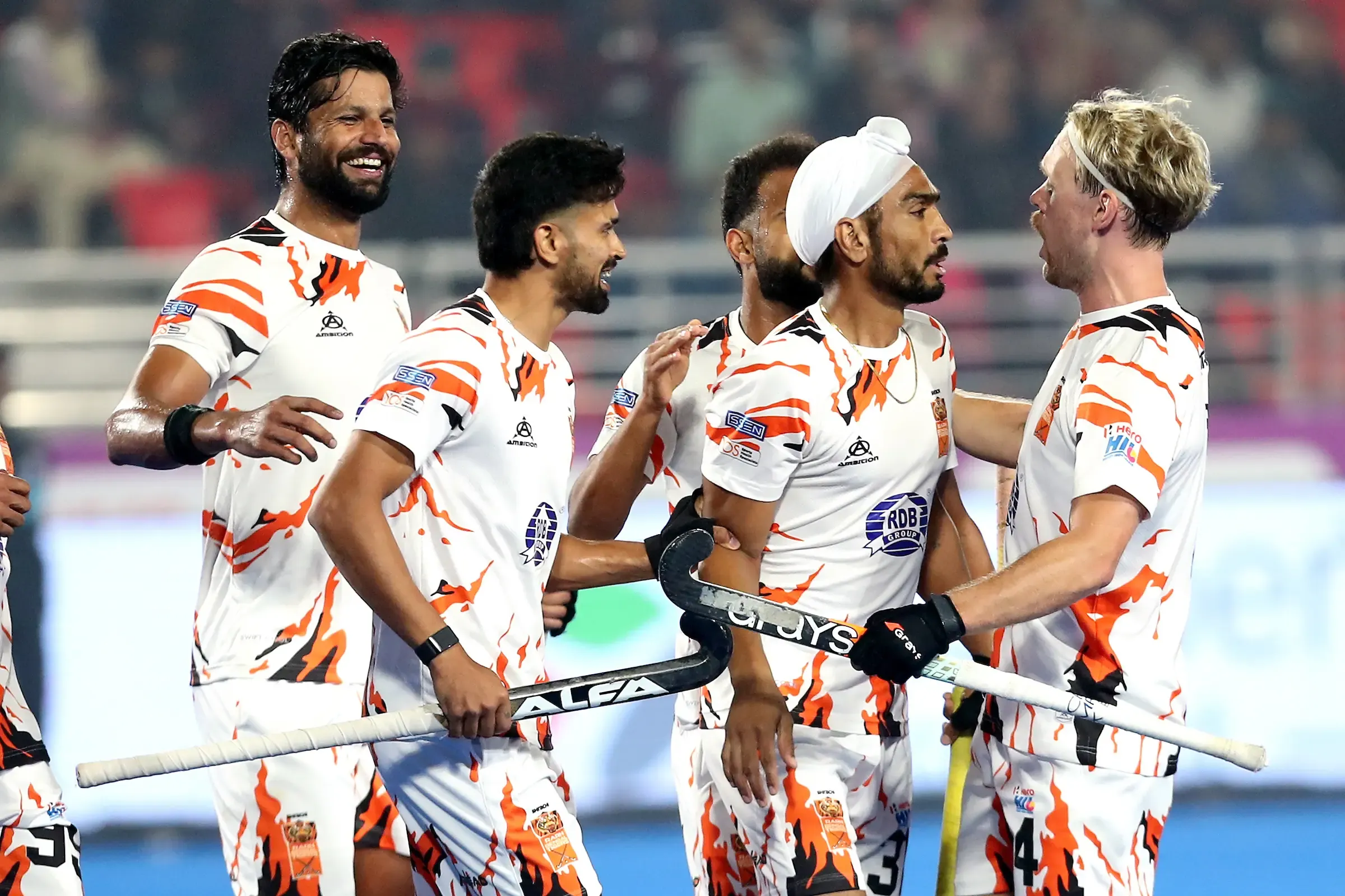 HIL 2024-25: Bengal Tigers Triumph Over UP Rudras 5-3