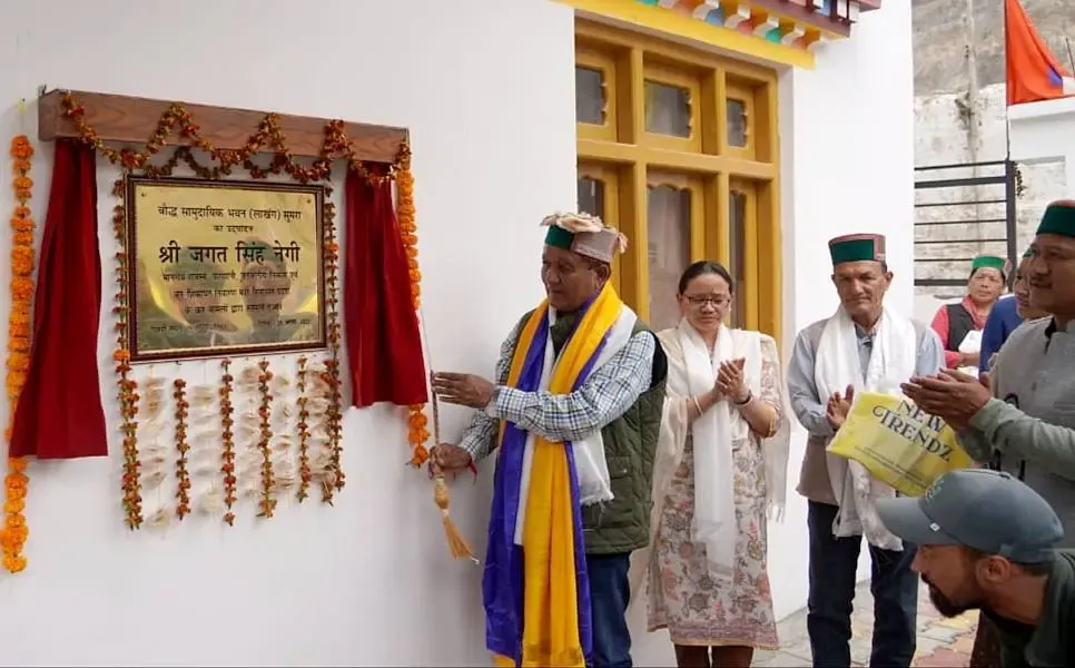 What Happened During the Inauguration of the Buddhist Community Hall in Kinnaur?