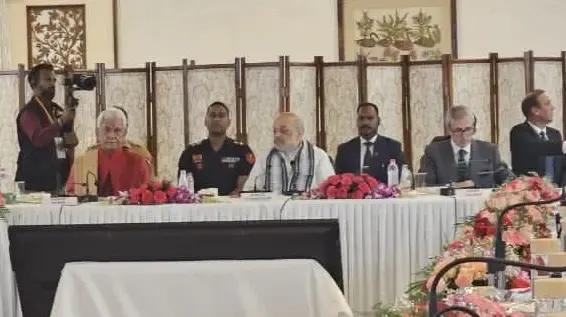Amit Shah Evaluates Development Initiatives in J&K and Connects with CM Omar Abdullah