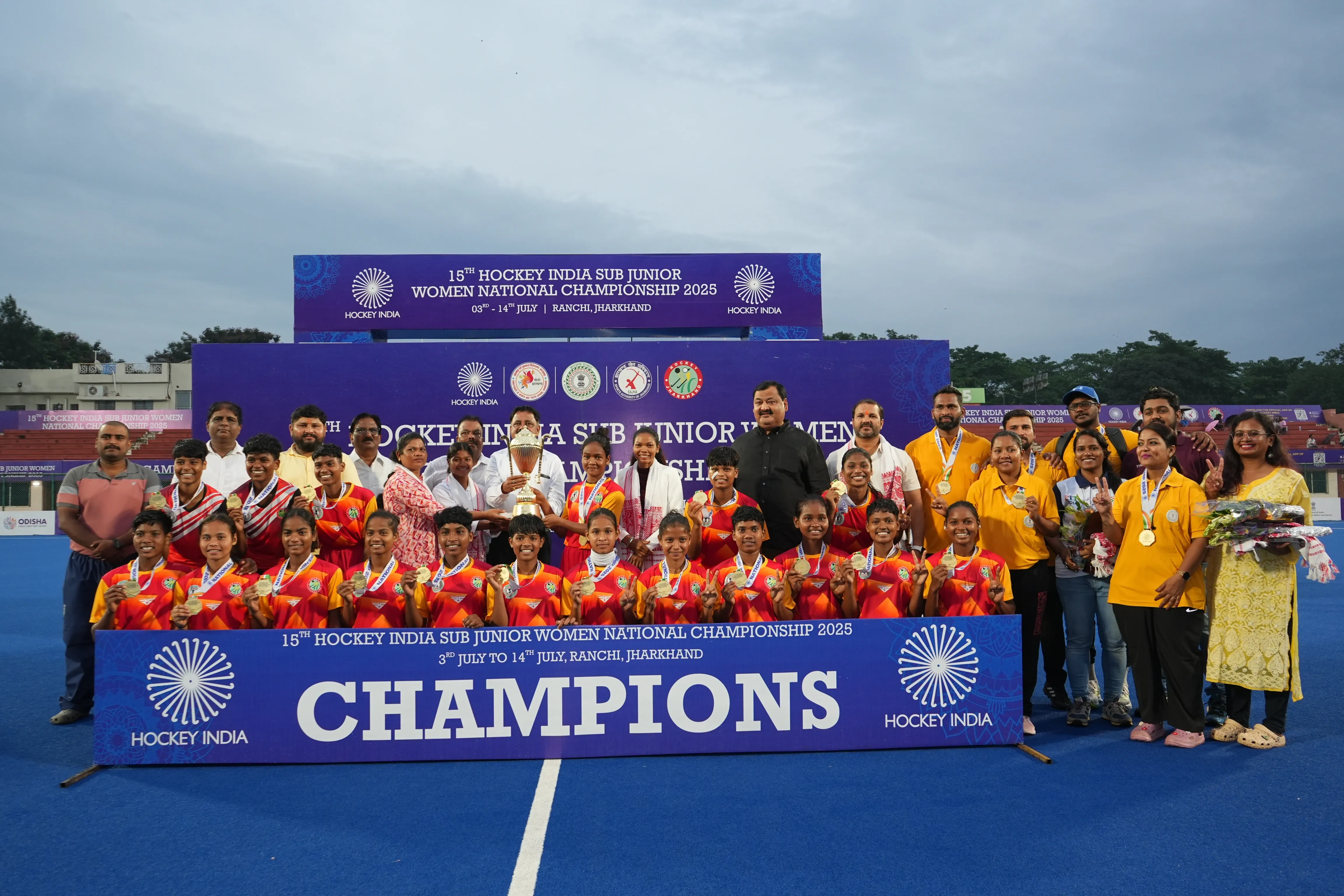 Did Hockey Jharkhand Secure the Division A Title in the Sub-Junior Women's Hockey Nationals?