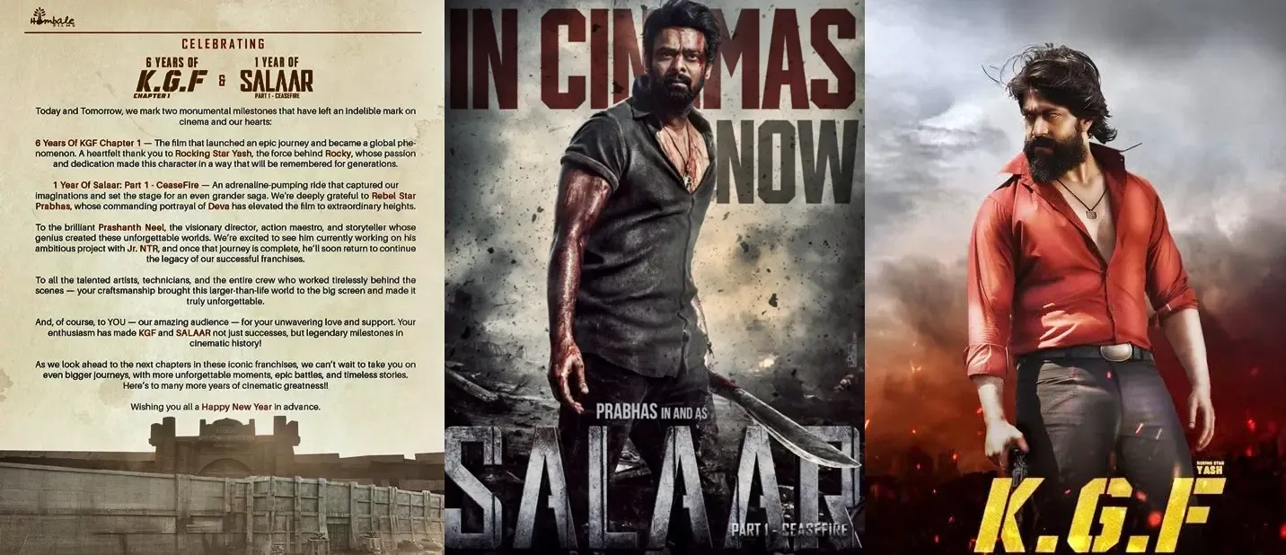 Hombale Films Unveils Future Installments of Renowned Franchises, Salaar and K.G.F. by Director Prashanth Neel