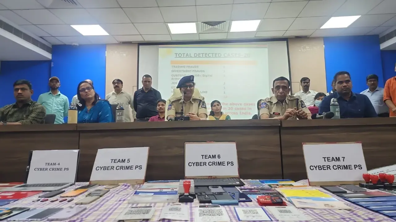 Hyderabad Police Arrest 23 Cybercriminals in Nationwide Crackdown