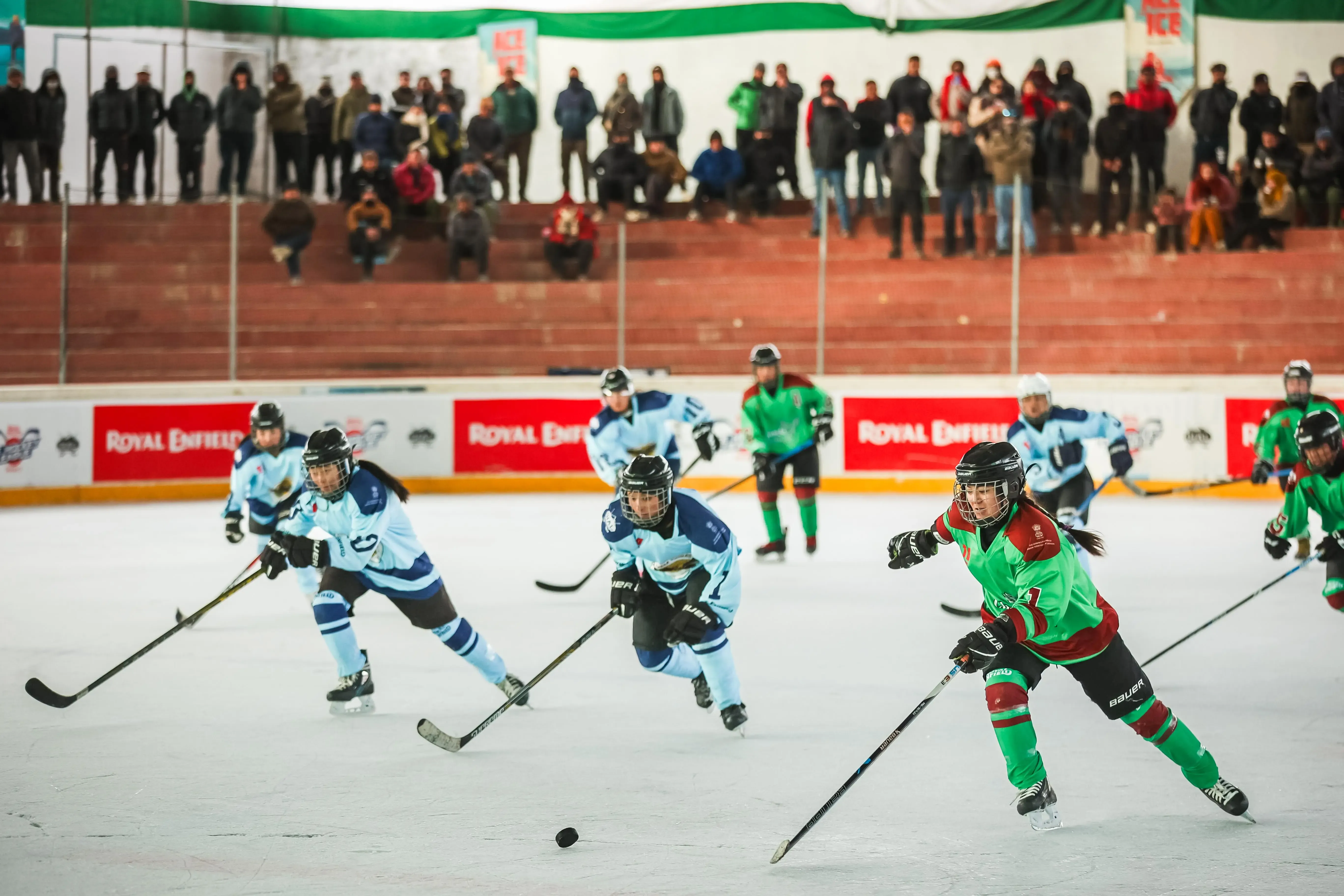 Ice Hockey League: Tsewang Chuskit’s Hat-Trick Leads Changla Lamos to Women’s Final