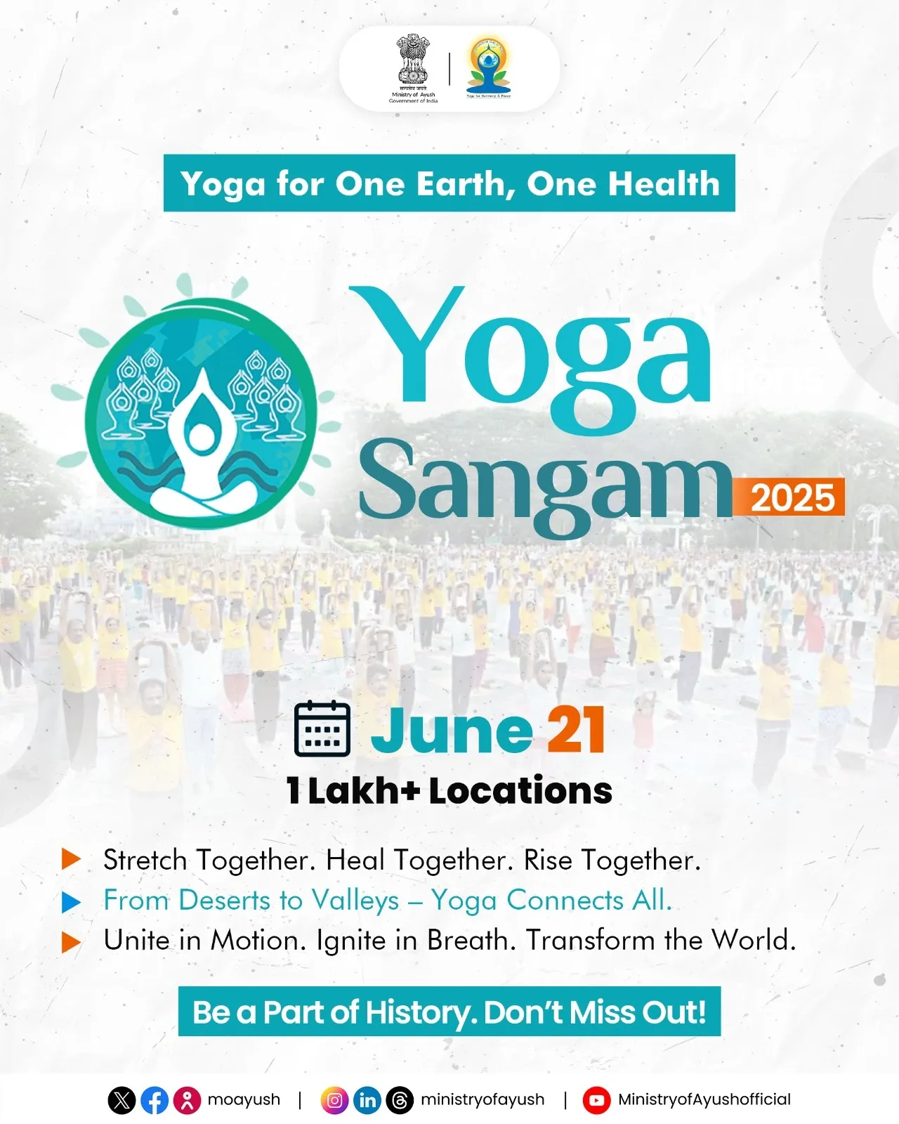 How has IDY2025's Yoga Sangam portal reached over 50K registrations?