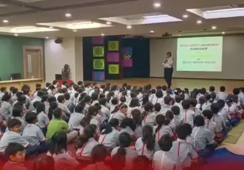 How is Delhi Traffic Police Promoting Road Safety Among School Children?
