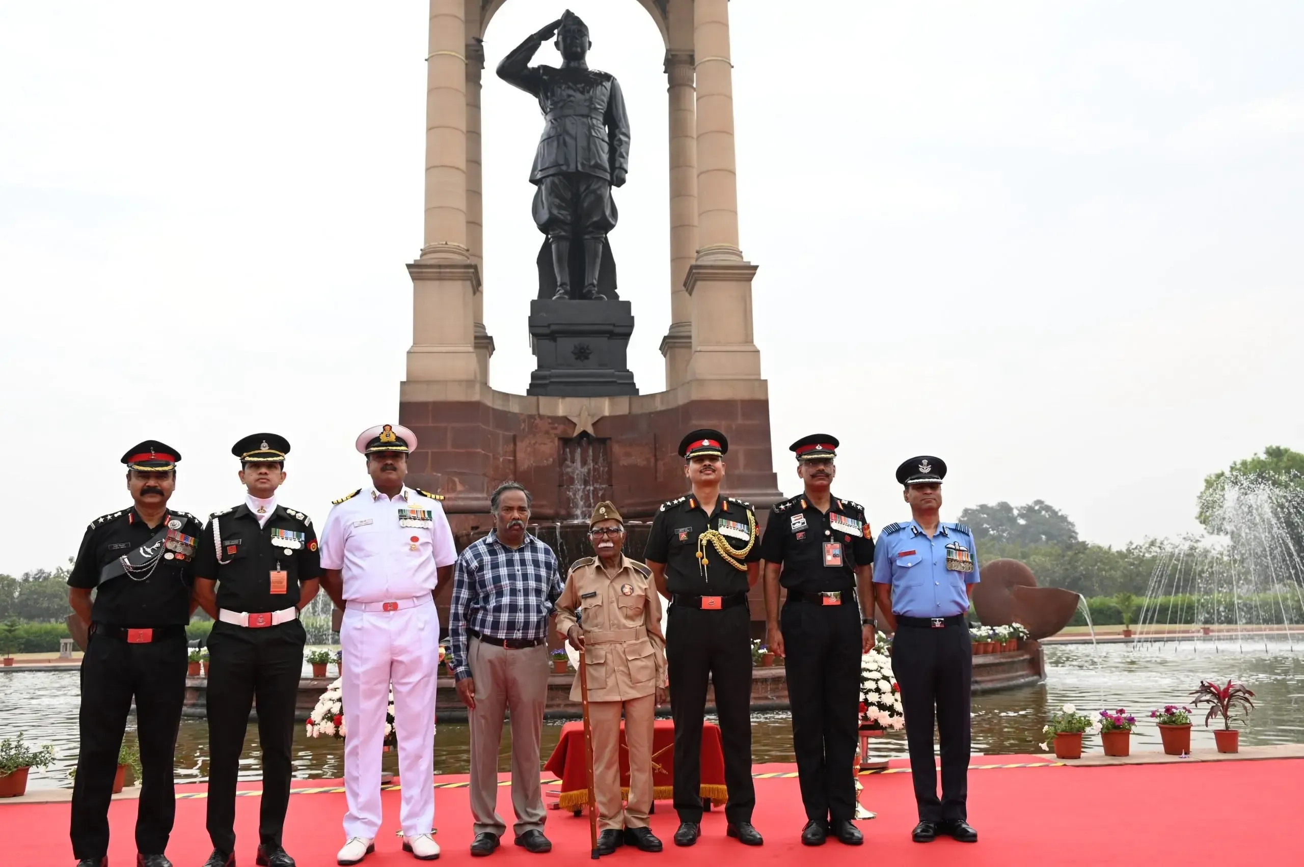 INA Veteran Celebrates His Centenary with Tributes at National War Memorial