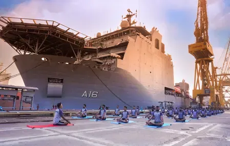 How is the Indian Navy Celebrating Yoga on Warships?