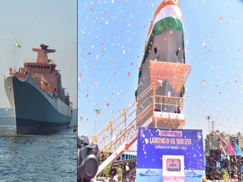 Indian Navy's Self-Reliance Enhanced with Launch of Frigate 'Tavasya'