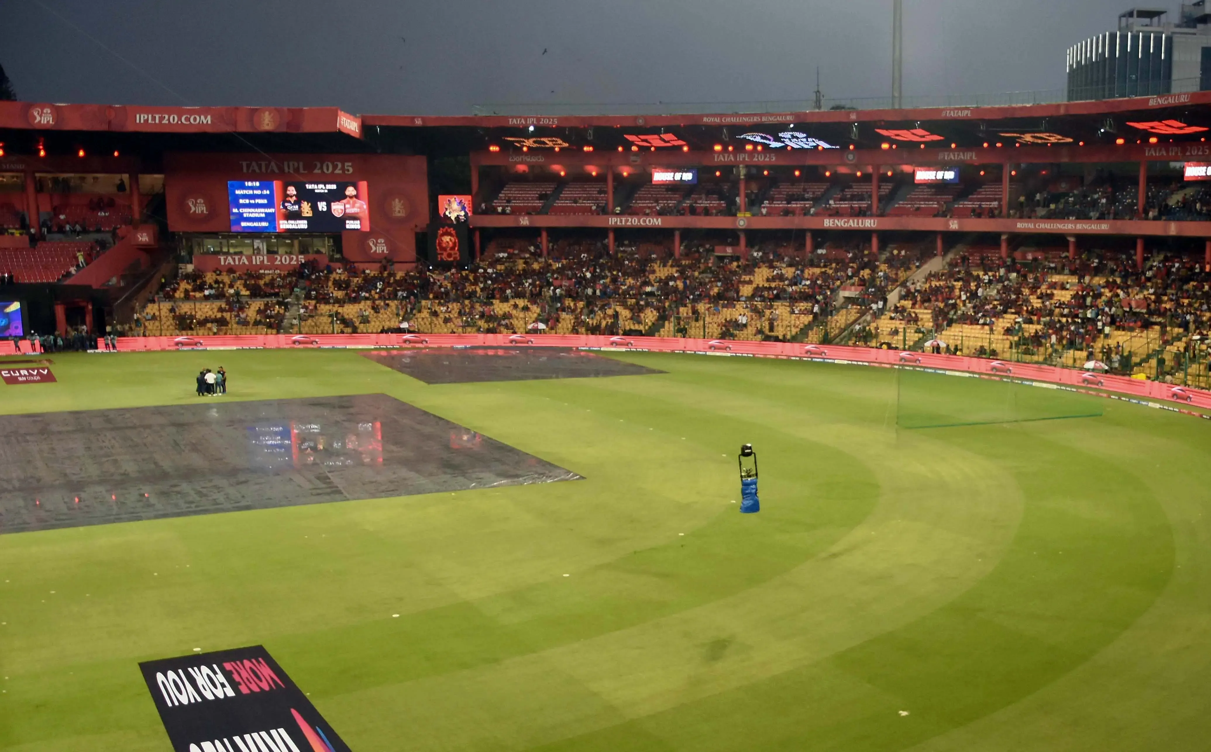 IPL 2025: Toss for RCB vs PBKS Match Postponed Due to Rain in Bengaluru