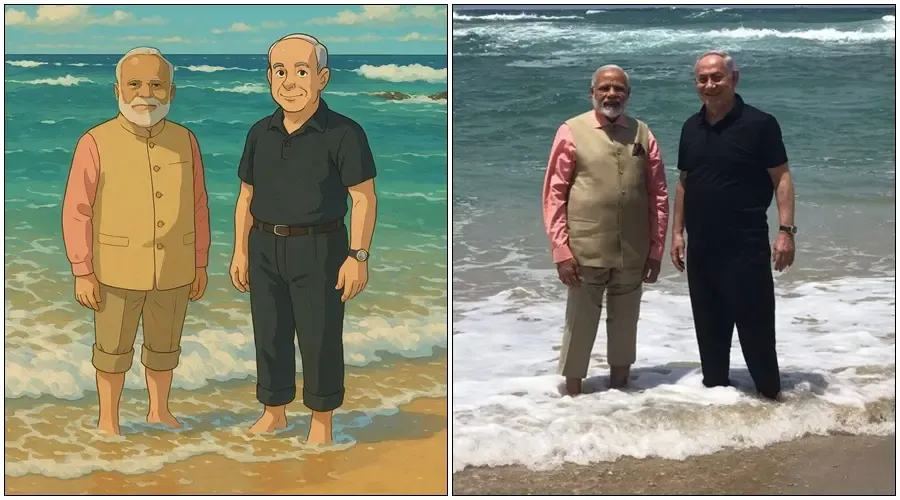 Israel Embassy Celebrates Modi-Netanyahu Bond with Ghibli Art
