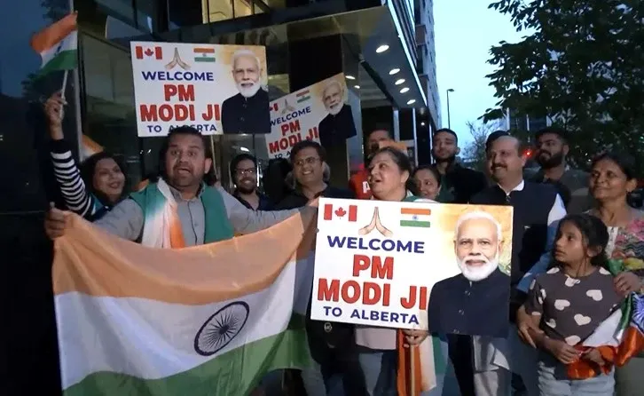 How Did the Indian Diaspora Celebrate PM Modi's Arrival in Calgary?