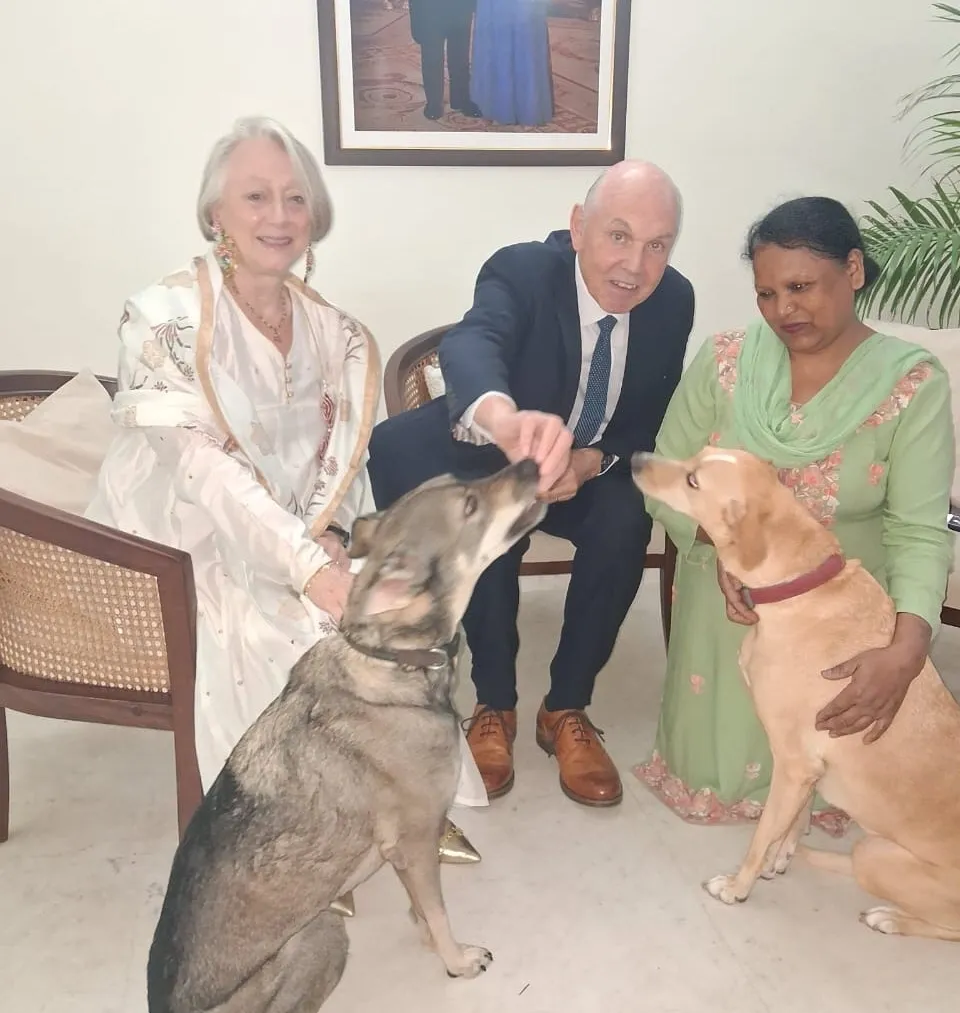 Is it more than just puppy love for British envoy Caroline Rowett?