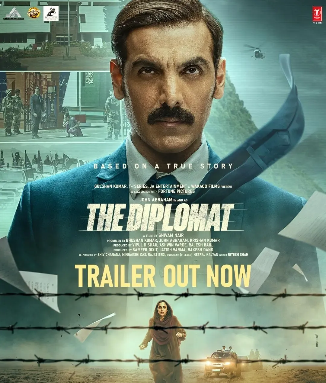 John Abraham portrays real-life Indian Diplomat J.P. Singh in the trailer for ‘The Diplomat’