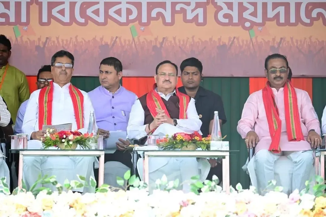 J.P. Nadda Engages with Tripura BJP Leaders on Party Matters