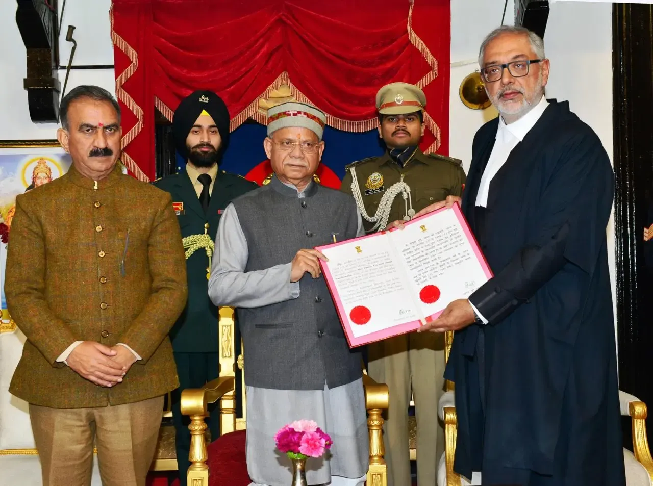 Justice Sandhawalia Takes Oath as Chief Justice of Himachal Pradesh High Court