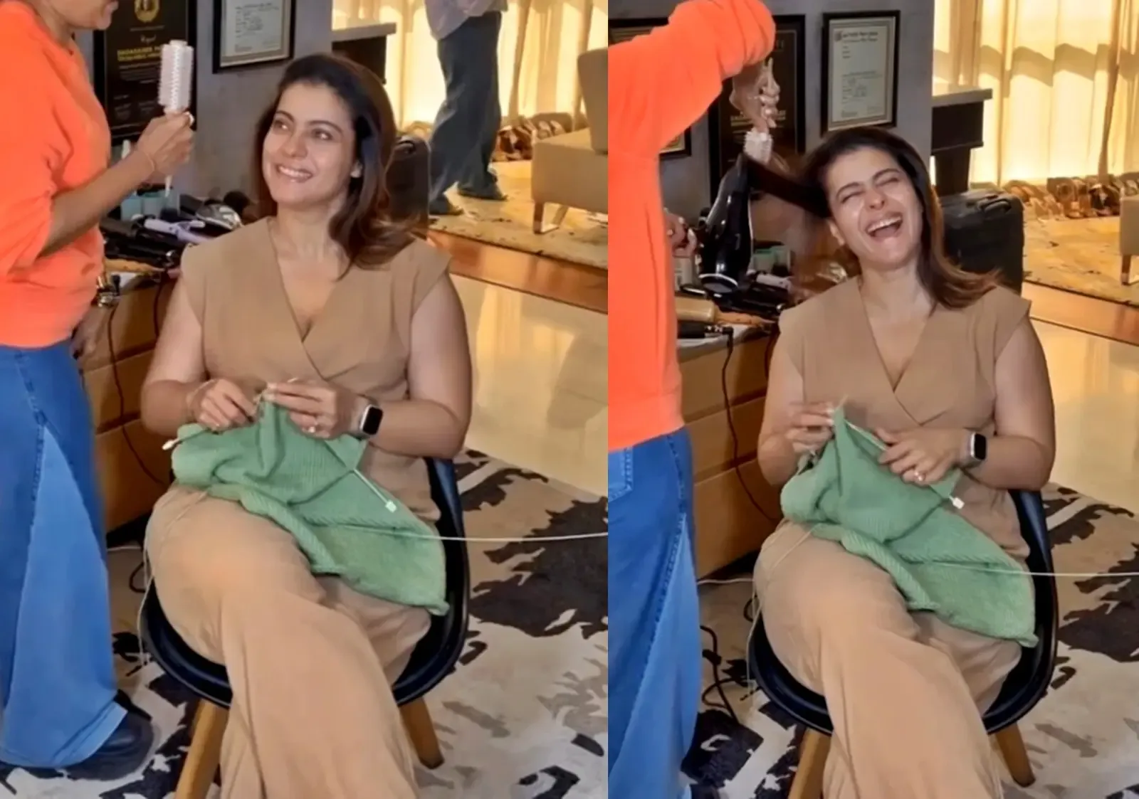 Kajol Excels in Multitasking with Knitting in New Video