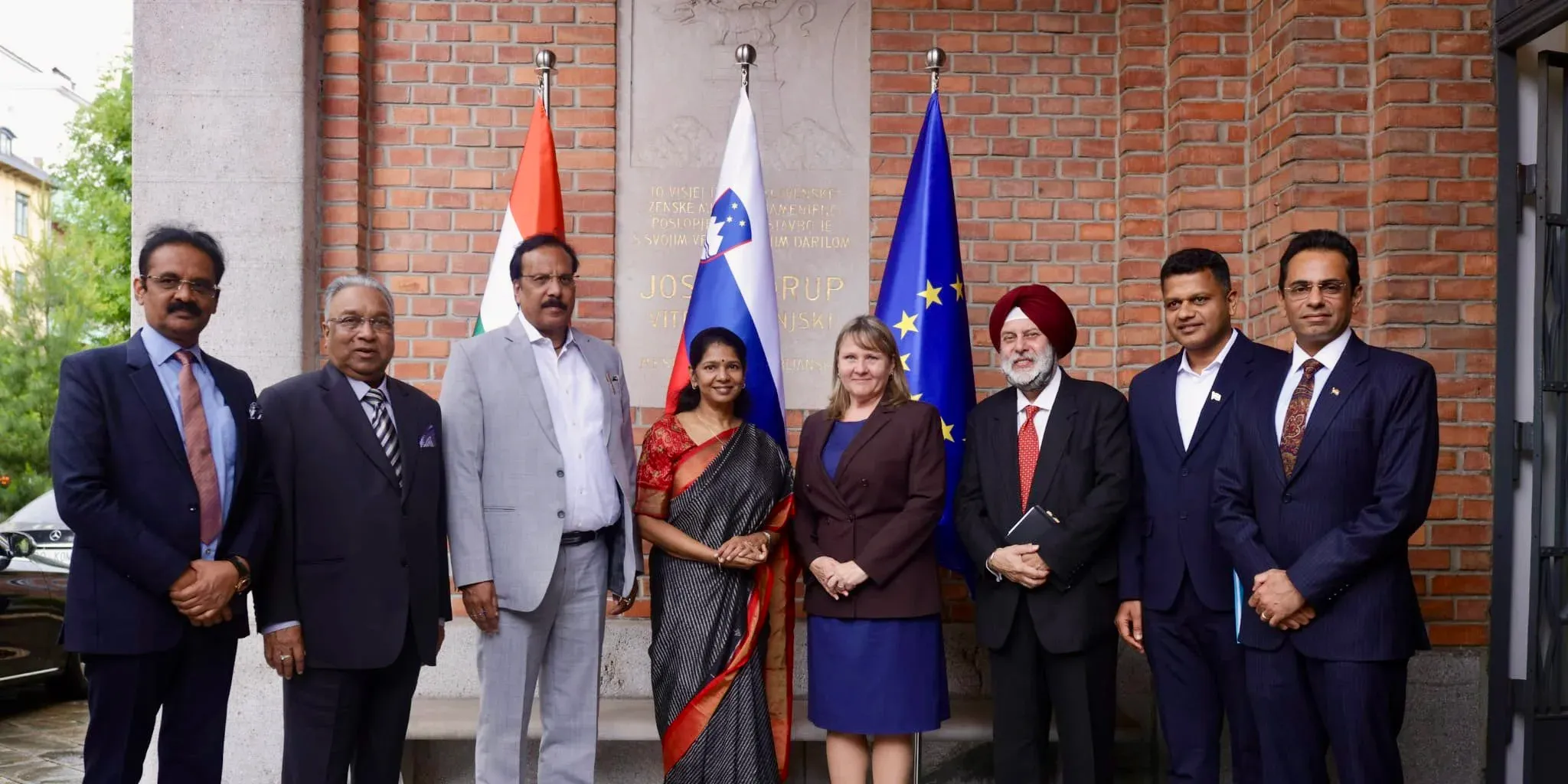 What Did Kanimozhi's Delegation Discuss With Slovenian Leaders Regarding Terrorism?