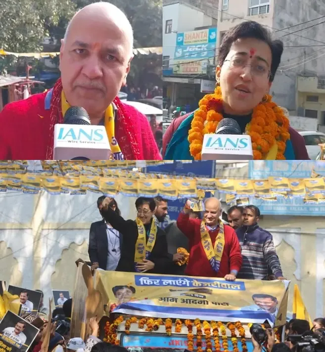 Atishi and Manish Sisodia Rally Supporters in Delhi: Kejriwal's Legacy Shines
