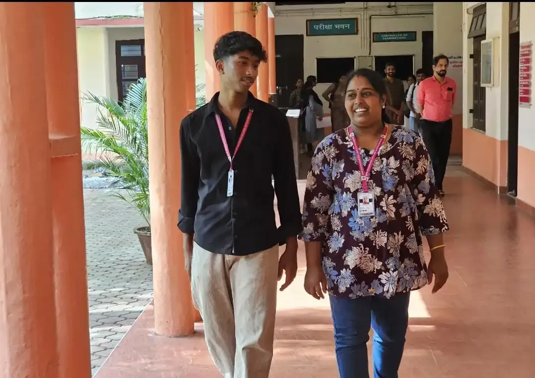 Is it common for a mother and son to be classmates at college?