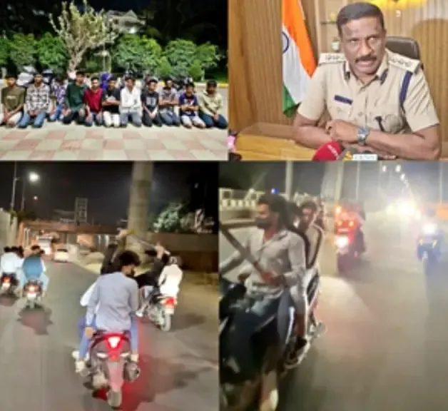 Karnataka: Rowdy Sheet Filed Against 14 Youths for Wielding Swords and Reckless Bike Stunts During Shab-e-Barat