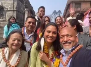 Lara Dutta Realizes Her Dream During Maha Shivratri at Pashupatinath Temple
