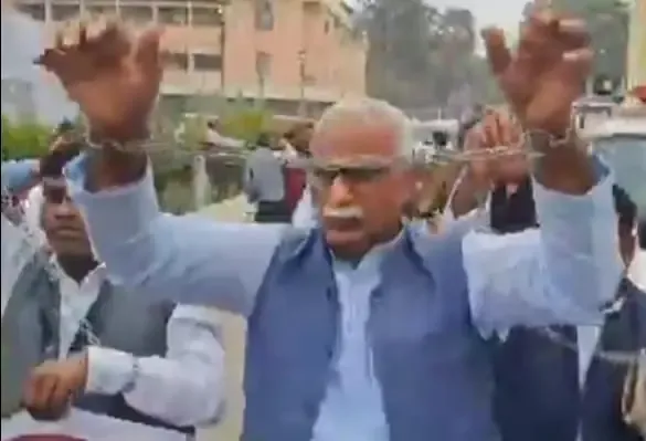 Left Legislators Stage Handcuff Protest in Bihar Assembly