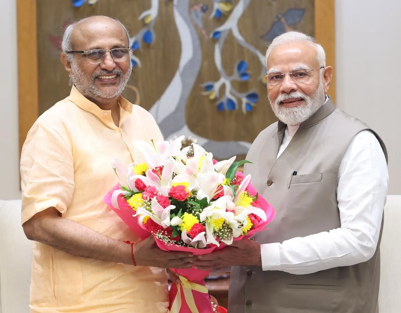 How Will Long Years of Public Service Enrich Our Nation? PM Modi Meets NDA’s Vice Presidential Nominee