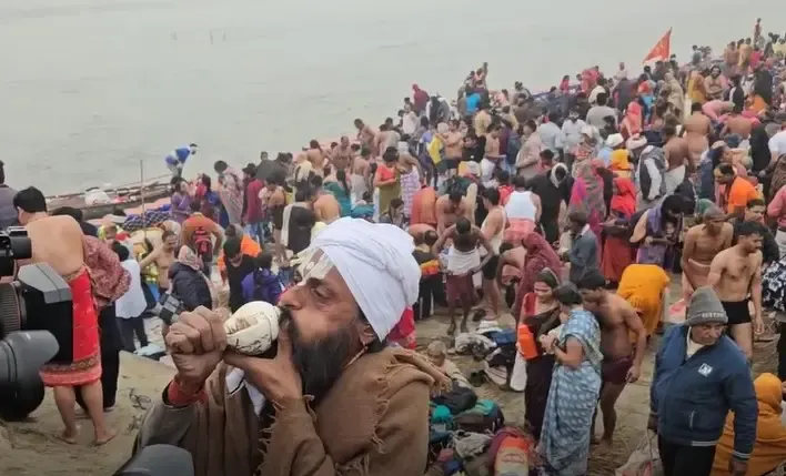 Maha Kumbh 2025: Pilgrims Immerse in Sacred Waters as 45-Day Festival Commences