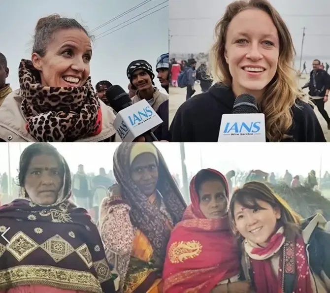 Maha Kumbh 2025: International Visitors Gather in Prayagraj to Experience Spiritual Richness