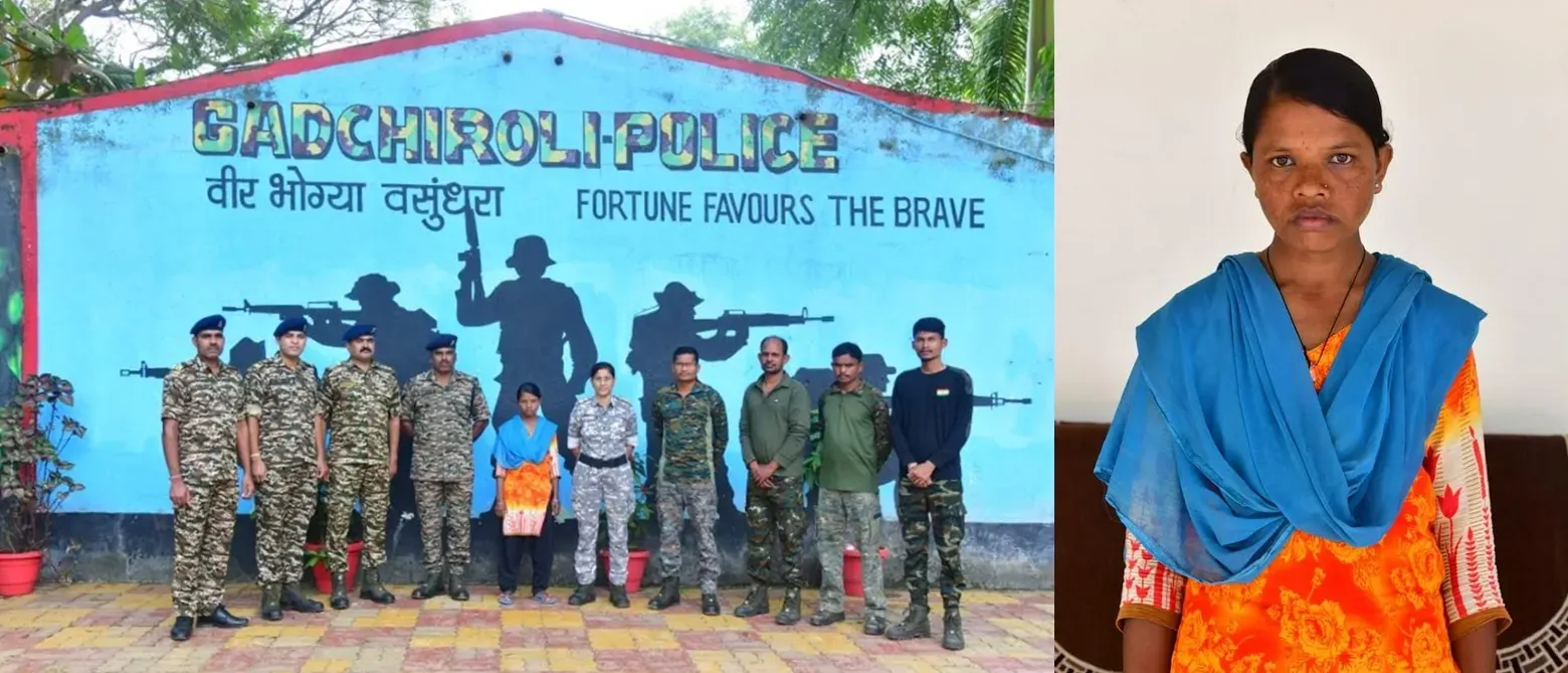 Maharashtra: Notorious Woman Maoist Surrenders to Gadchiroli Police with Rs 2 Lakh Bounty