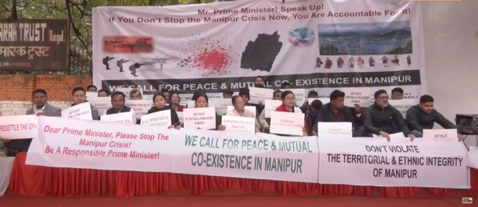 Demonstration by Manipur Civil Society Groups in Delhi Urges PM for Peace Restoration
