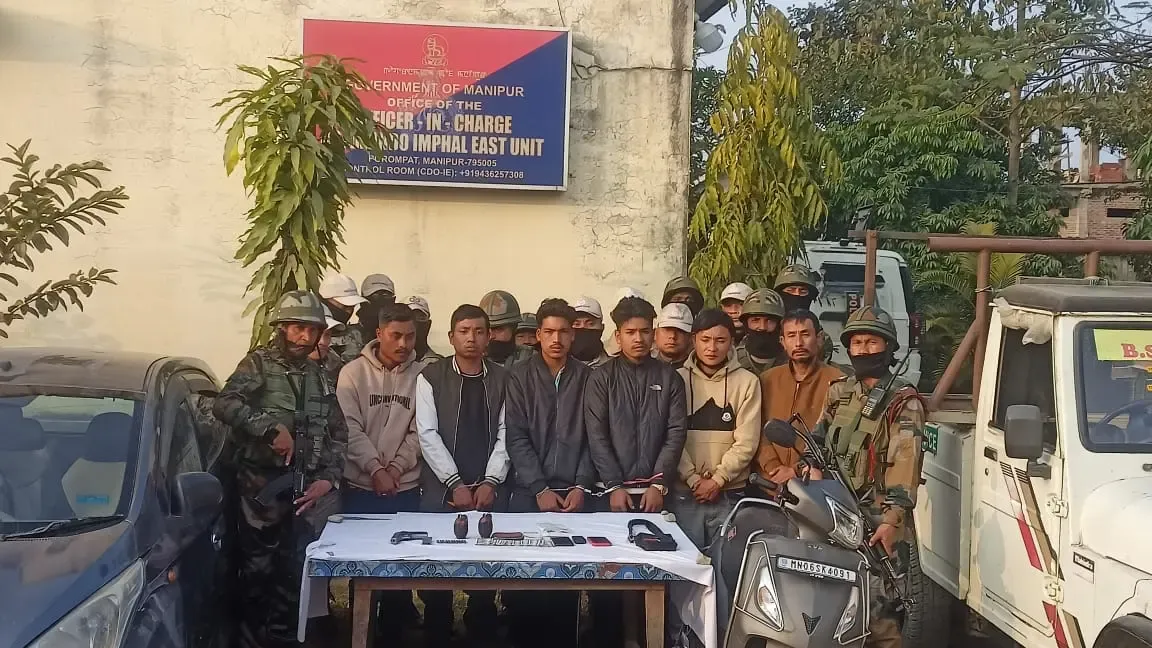 Manipur: Security Forces Arrest Eight Militants with Weapons and Ammunition
