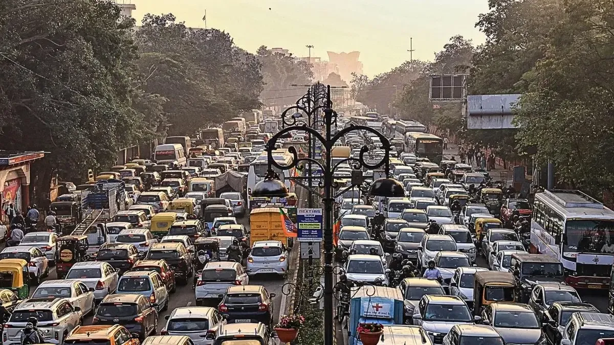 Bengaluru Sees 2-Km Traffic Snarl Amidst Aero India 2025