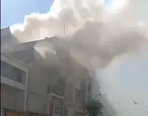 Huge Blaze in Udaipur's Bapu Bazaar; Four Family Members Saved