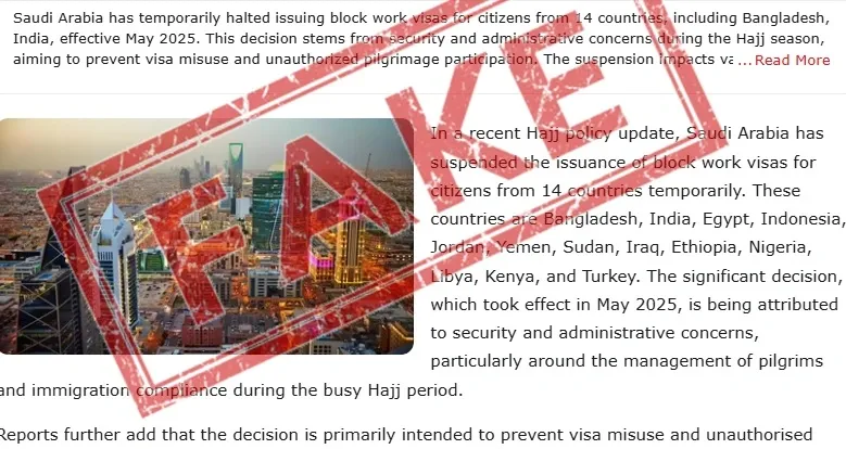 Is Saudi Arabia Really Suspending Visa Issuance?