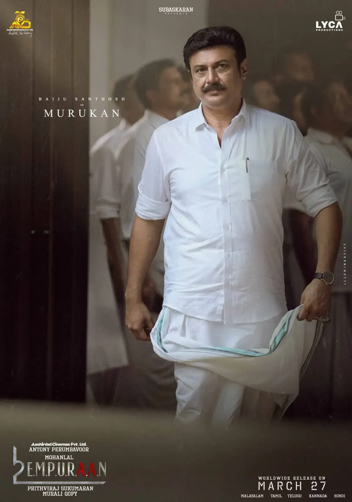 Mohanlal Unveils Baiju Santhosh as Murukan in L2: Empuraan
