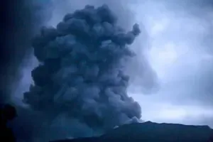 Eruption of Mount Semeru in East Java, Indonesia