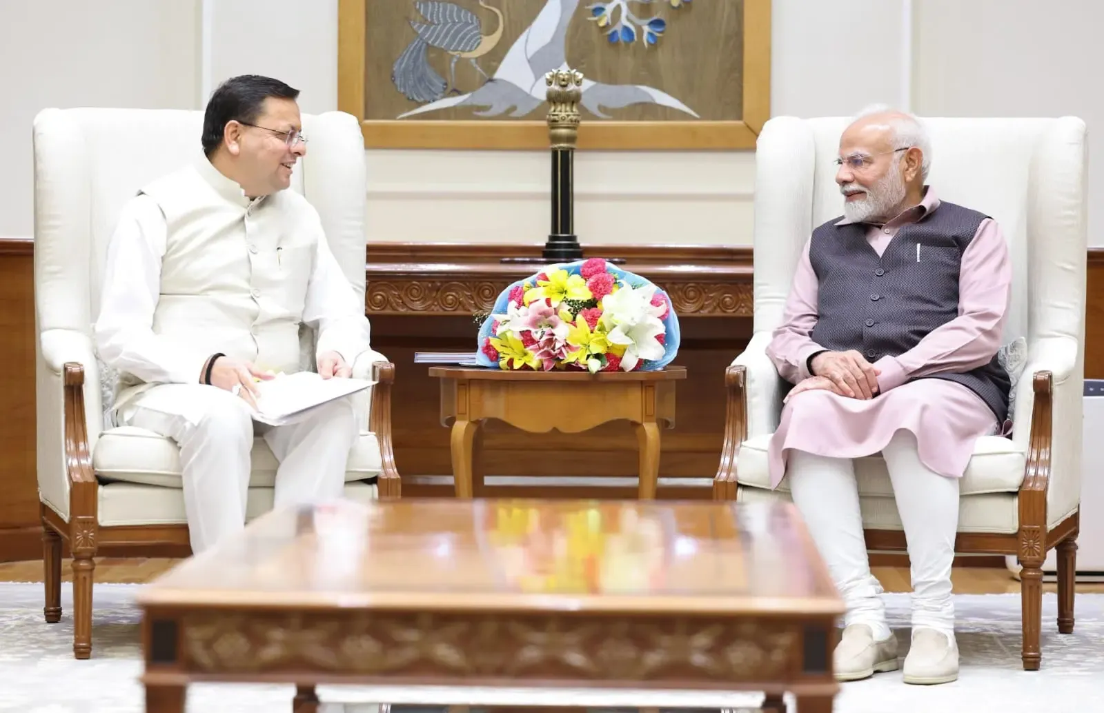 क्या मुख्यमंत्री धामी ने प्रधानमंत्री मोदी से मुलाकात में श्री कार्तिक स्वामी मंदिर की प्रतिकृति भेंट की?