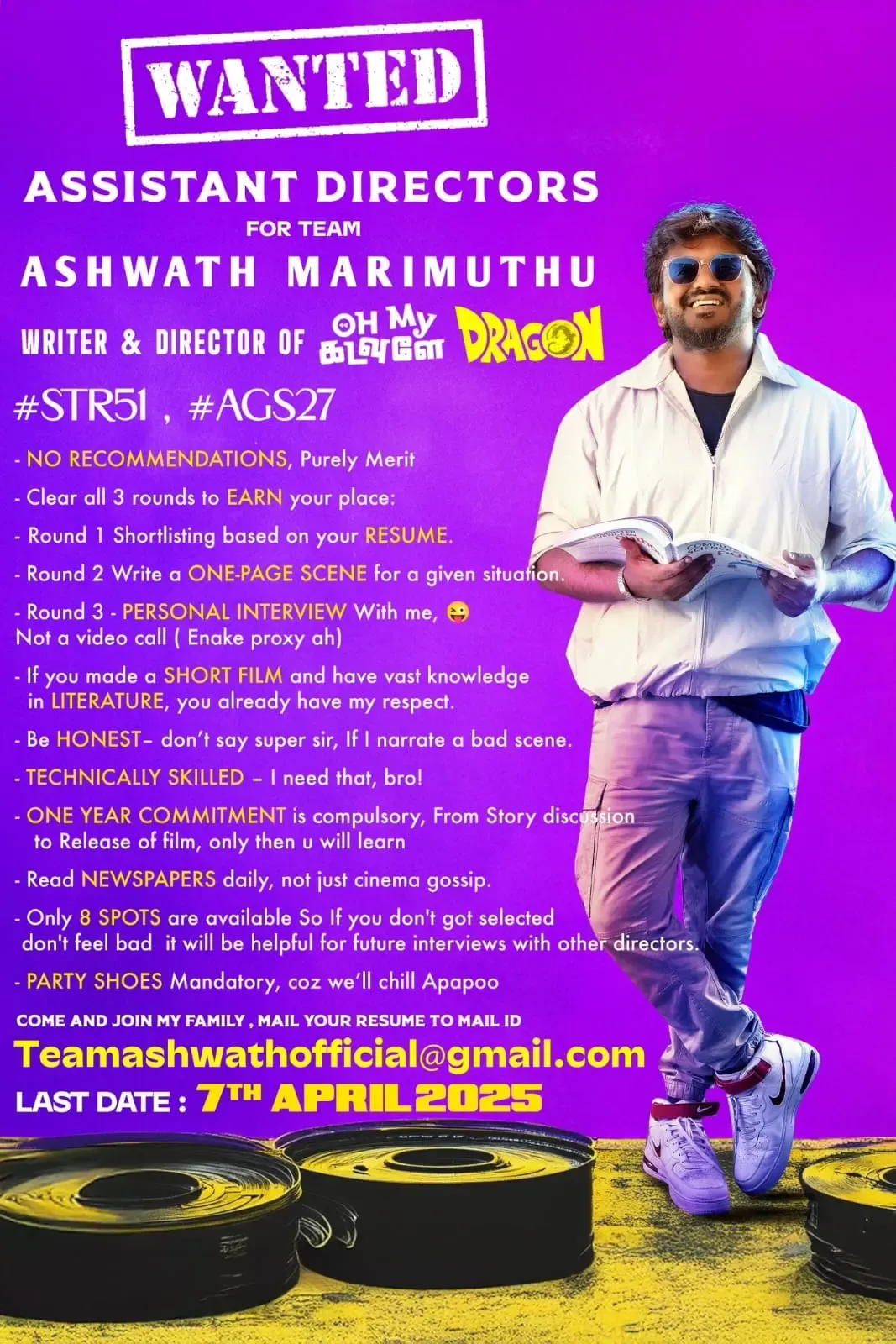 Ashwath Marimuthu Commits to Fair Pay for Assistant Directors