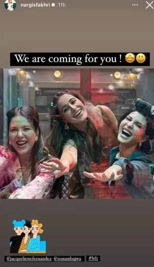 Nargis Fakhri Shares Photo with Jacqueline and Sonam Amid Sister's Legal Troubles