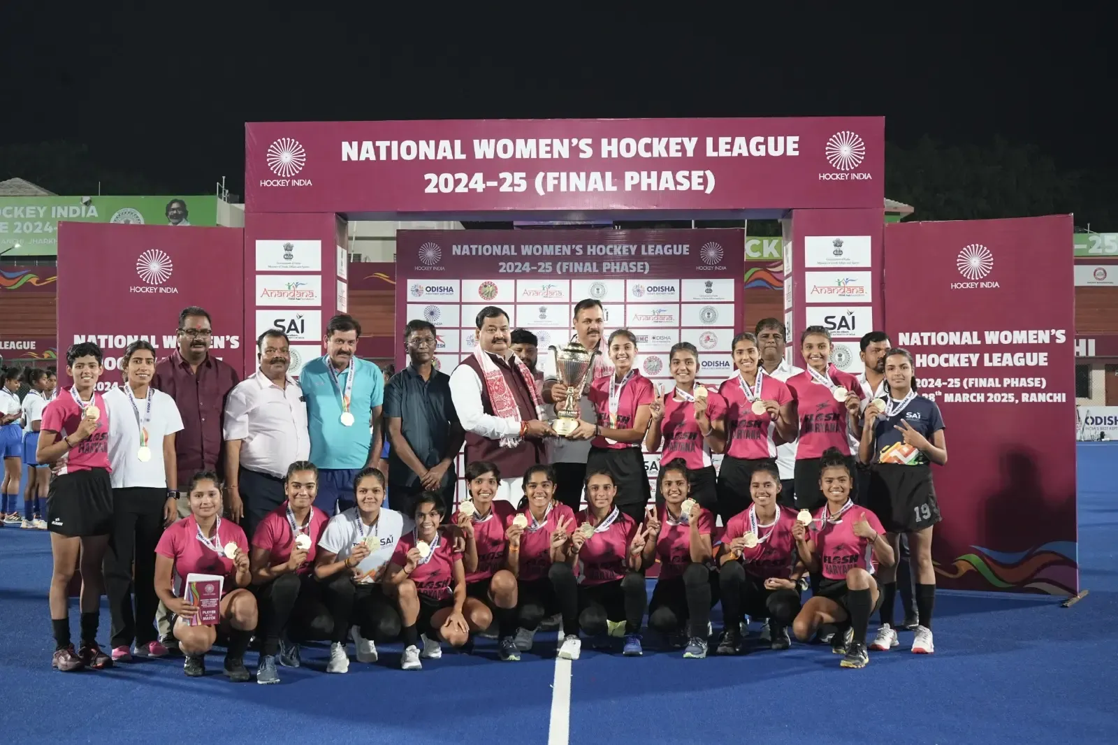 Haryana Claims Victory in National Women’s Hockey League 2024-2025 with 3-2 Win Over Odisha