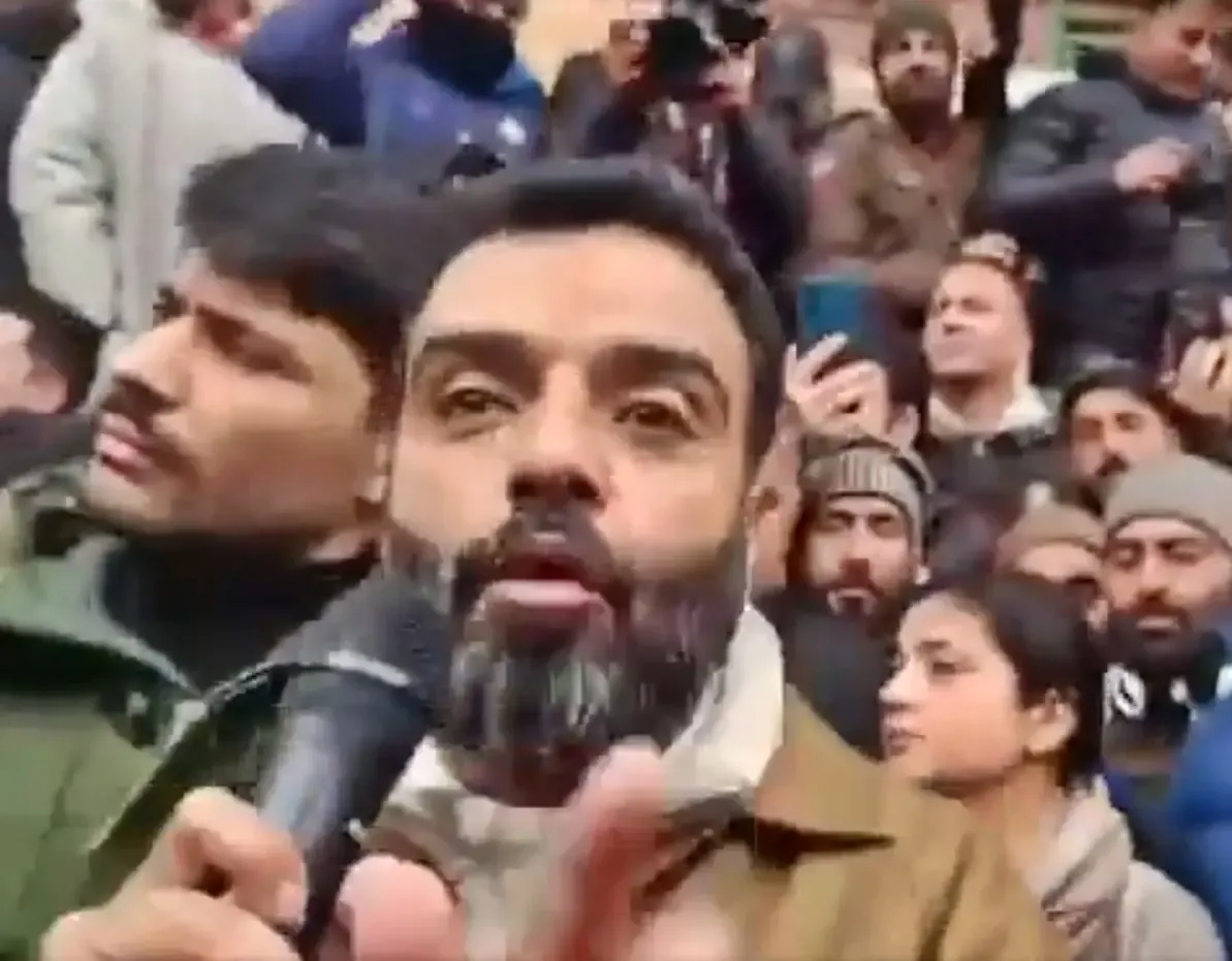National Conference MP Protests Against Reservation Policy Outside J&K Chief Minister's Residence