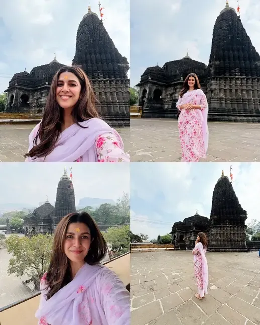 Nimrat Kaur Visits Trimbakeshwar Shiva Temple for Blessings