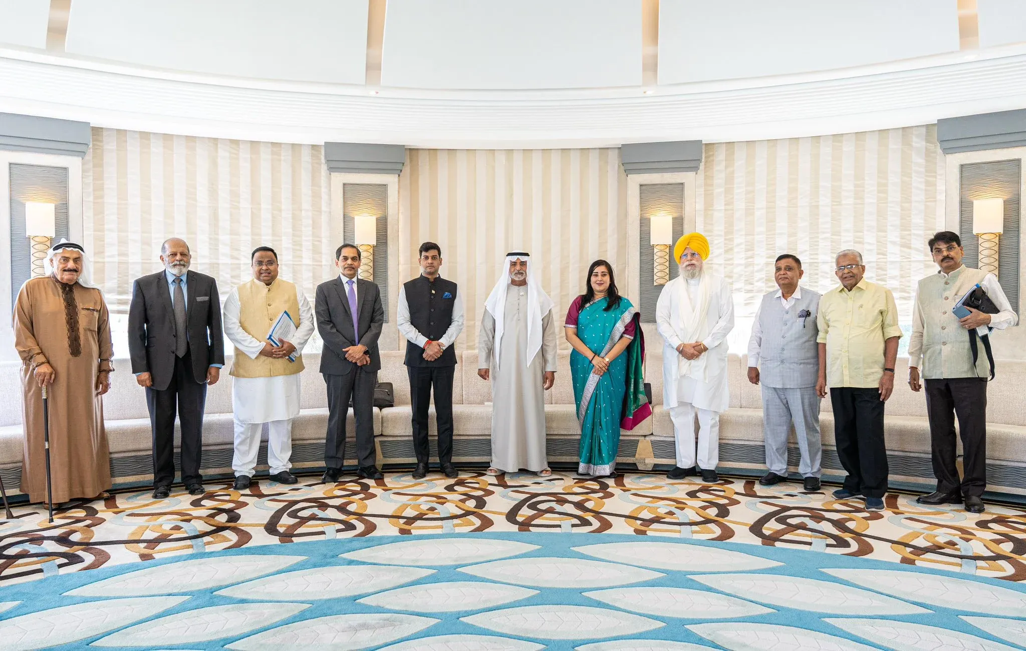 How is the Indian delegation strengthening ties with UAE leaders to combat terrorism?